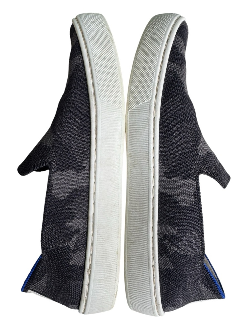 Rothy’s The Original Slip-On Grey Black Camo Sneakers - Picture 8 of 10